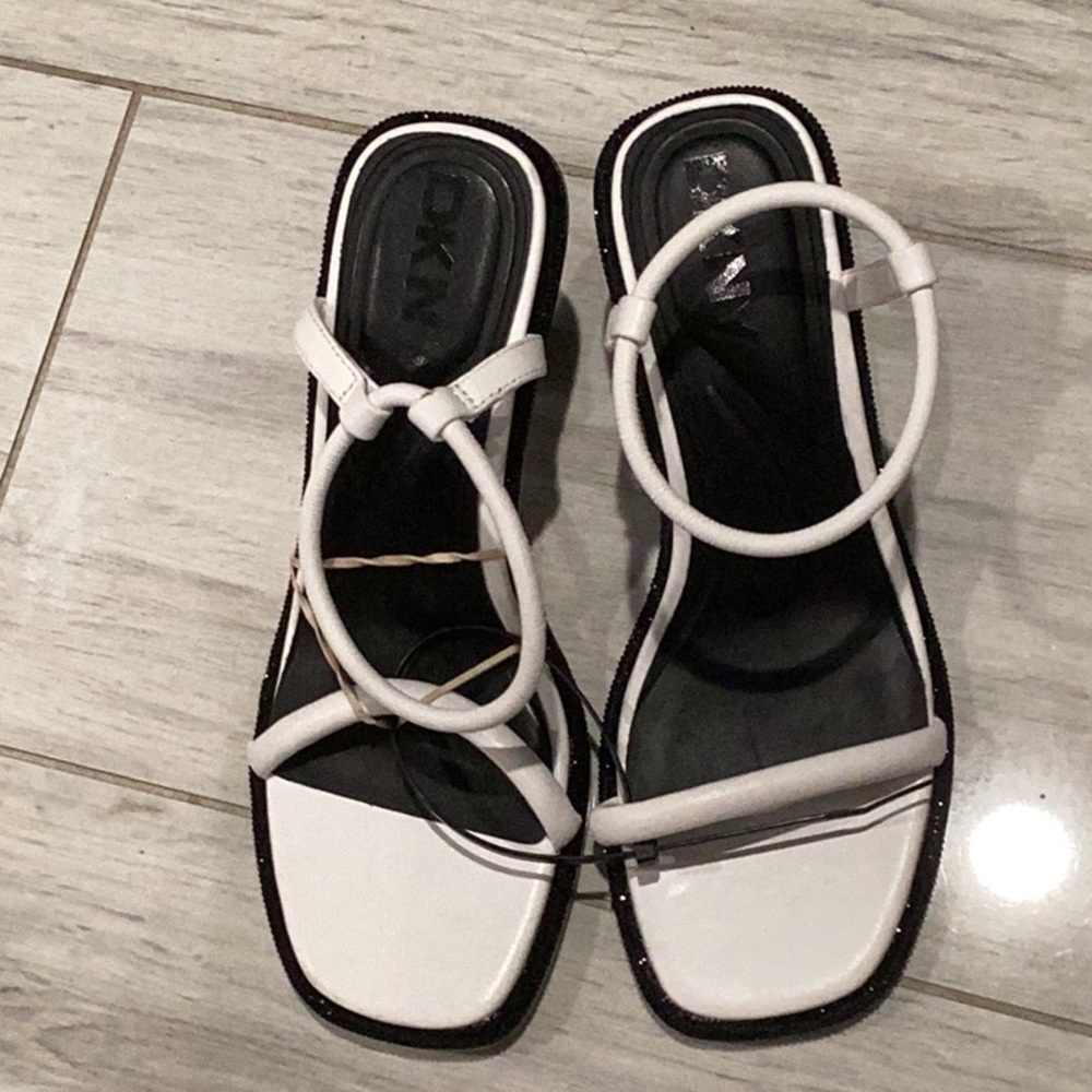 DKNY Women's White Strappy Sandals
